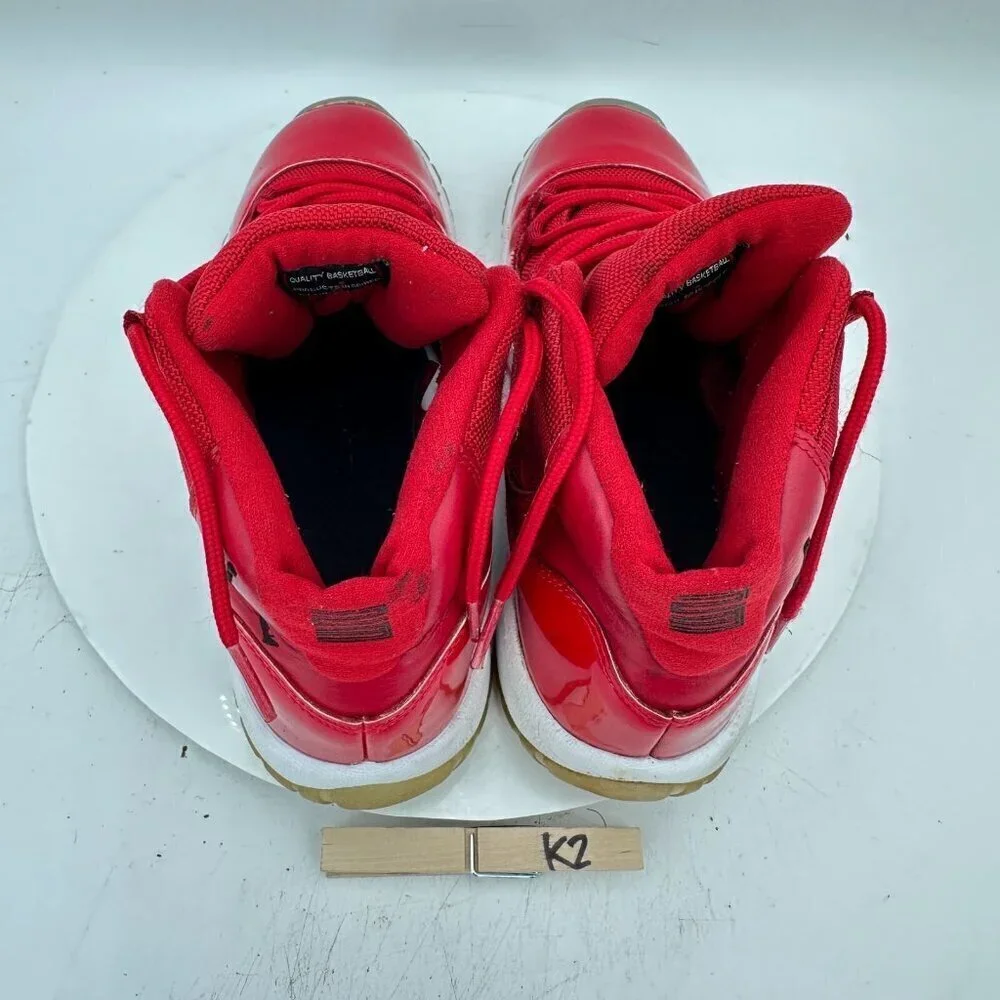 Nike Air Jordan 11 Win Like 96 Youth Size 7Y Women 8.5 378038-623 Gym Red Shoes